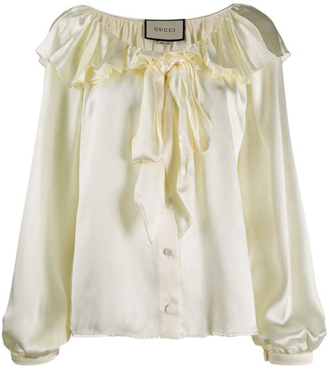 Gucci Ruffled Pussybow Blouse 